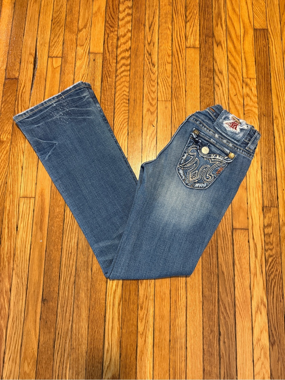 Vintage MEK Denim Oaxaca Low-Rise Bootcut Jeans Embroidered Y2K
